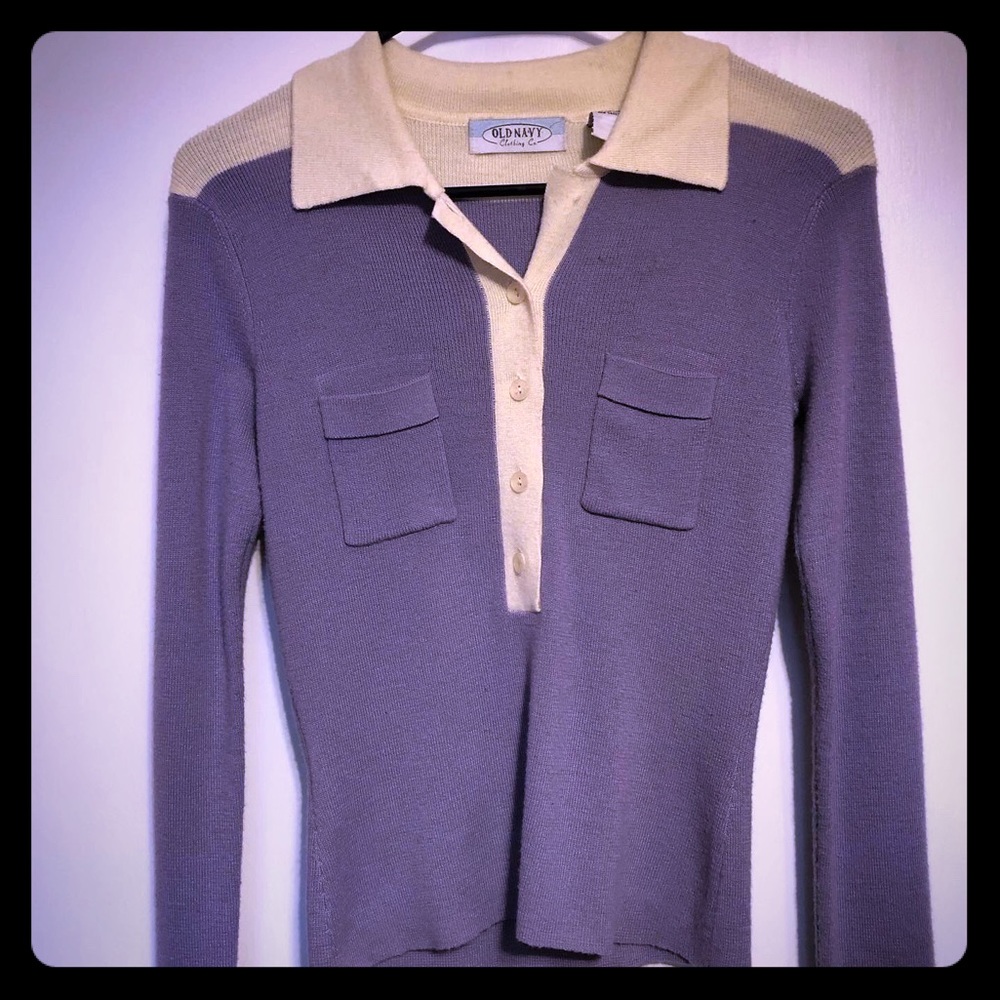 vintage light purple old navy sweater